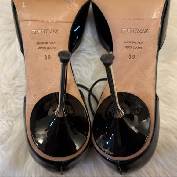 Sportmax Black Patent Leather Heels - Picture 4 of 7